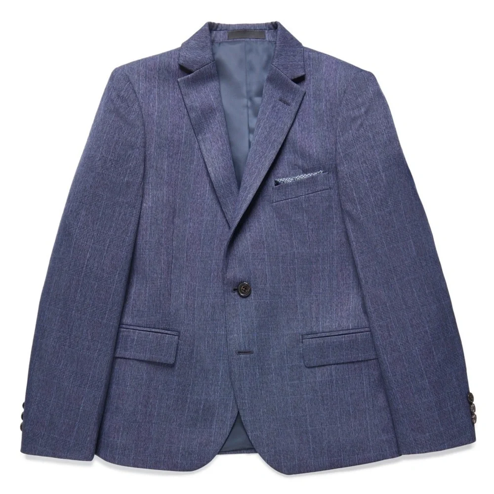 Lauren Ralph Lauren Big Boys Plaid Sport Coat - Navy, jacket suit 16R